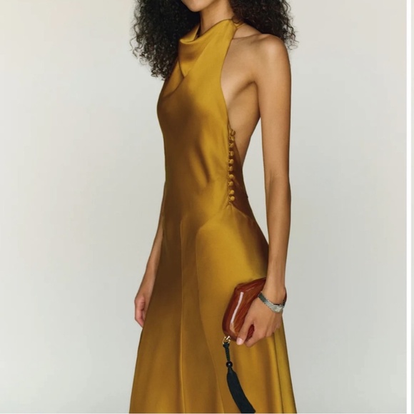 reformation kaylah silk dress Reformation | Dresses | Reformation Kaylah Silk Dress In Honey Mustard